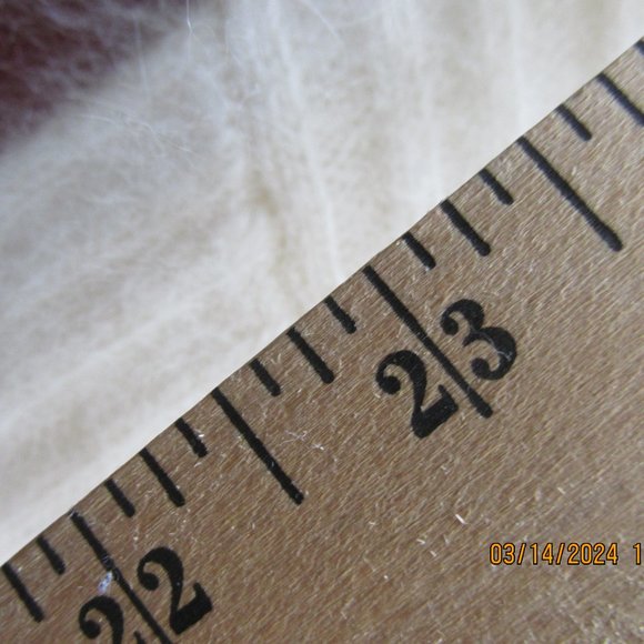 Xhilaration Stretch Sweater White Button Up Size Medium Rabbit Hair and Nylon - Picture 6 of 8